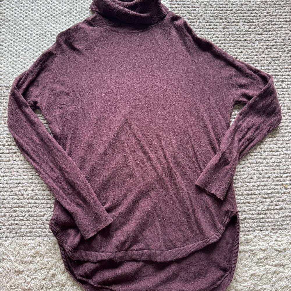 Women's Plum Turtleneck Sweater